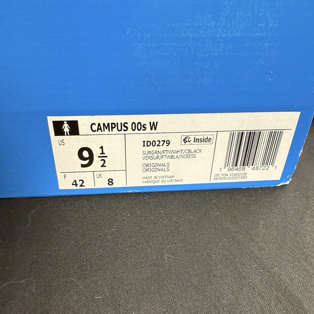 ADIDAS Women's Size 9.5 Campus 00s 'Surf Green' ID0279 Lifestyle Sneakers - Picture 11 of 11